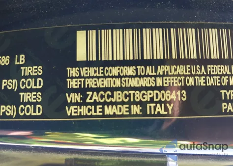 2016 Jeep Renegade Trailhawk z USA, uszkodzony, nr VIN ZACCJBCT8GPD06413